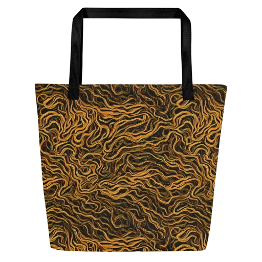 Obsidian Flame on a Large Tote Bag W/ Pocket
