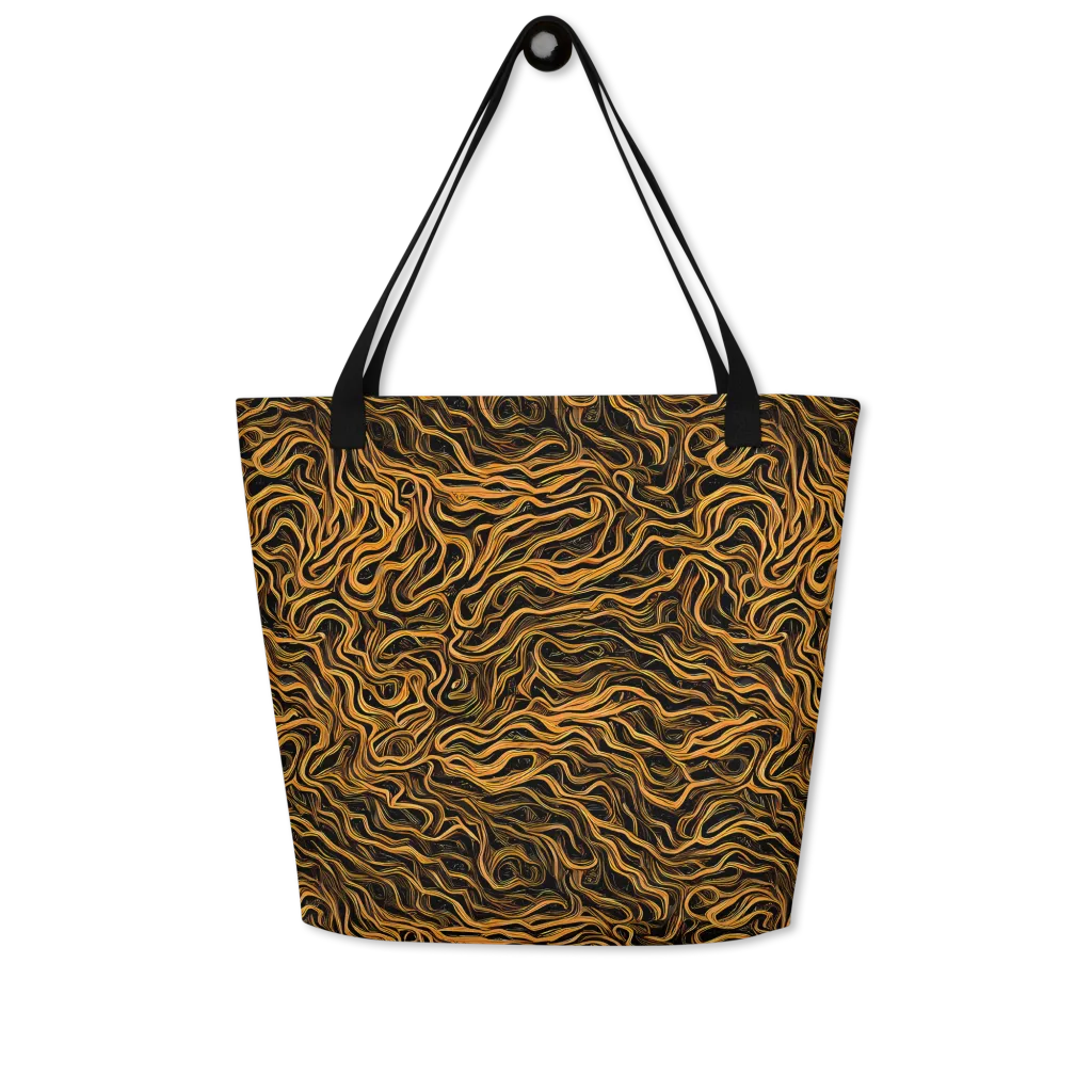 Obsidian Flame on Large Tote Bag W/ Pocket — Front