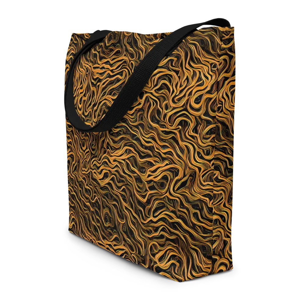 Obsidian Flame on Large Tote Bag W/ Pocket — Front