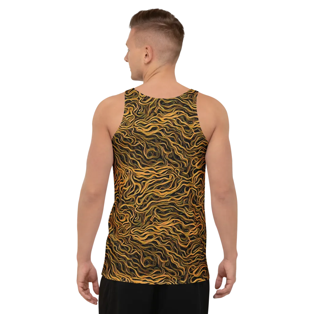 Obsidian Flame on Men's Tank Top — Back