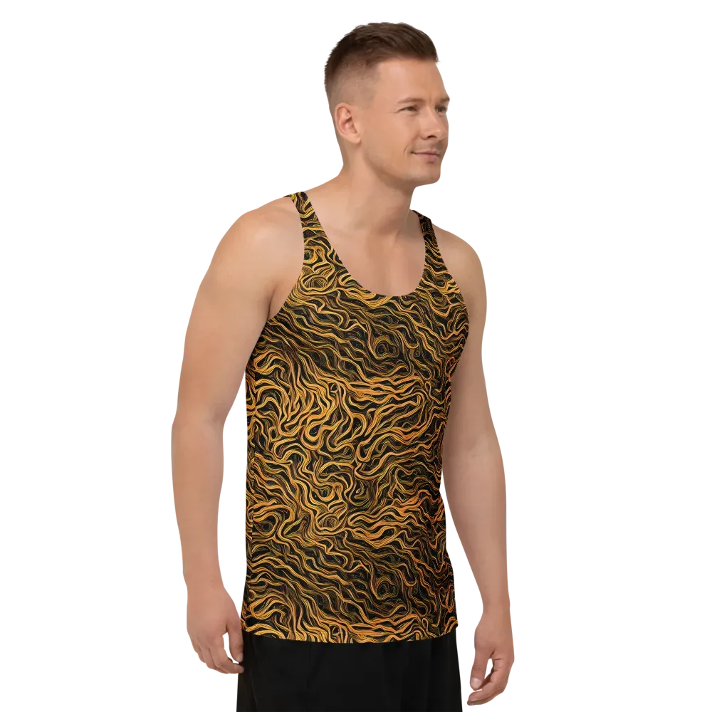 Obsidian Flame on Men's Tank Top — Right Front