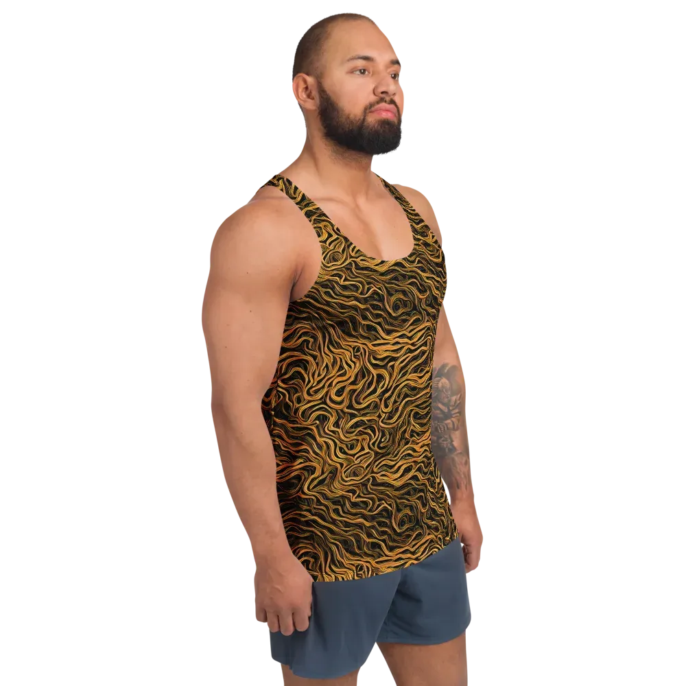 Obsidian Flame on Men's Tank Top — Right Front