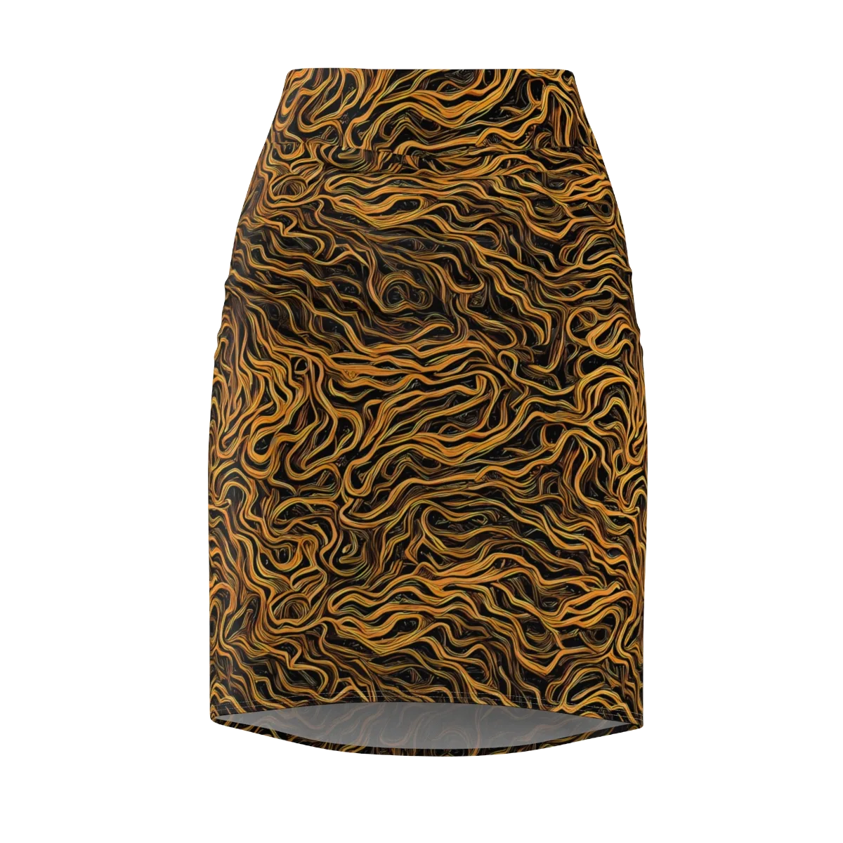 Obsidian Flame on Pencil Skirt — Front