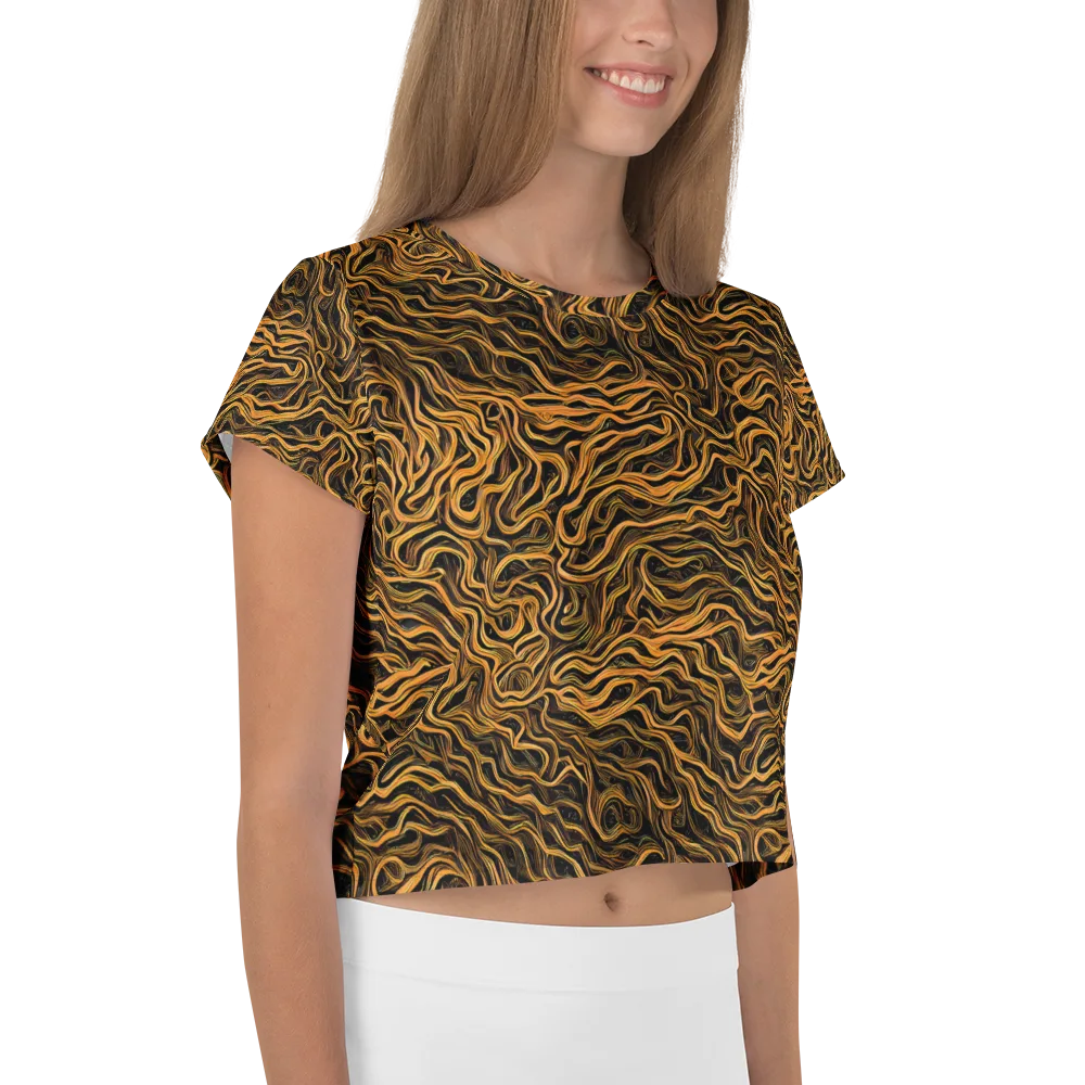 Obsidian Flame on Crop Tee — Right