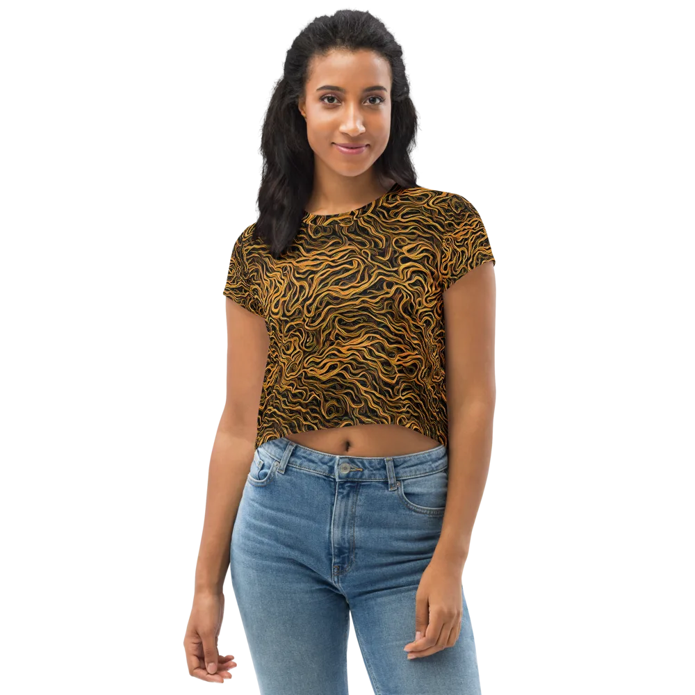 Obsidian Flame on Crop Tee — Front