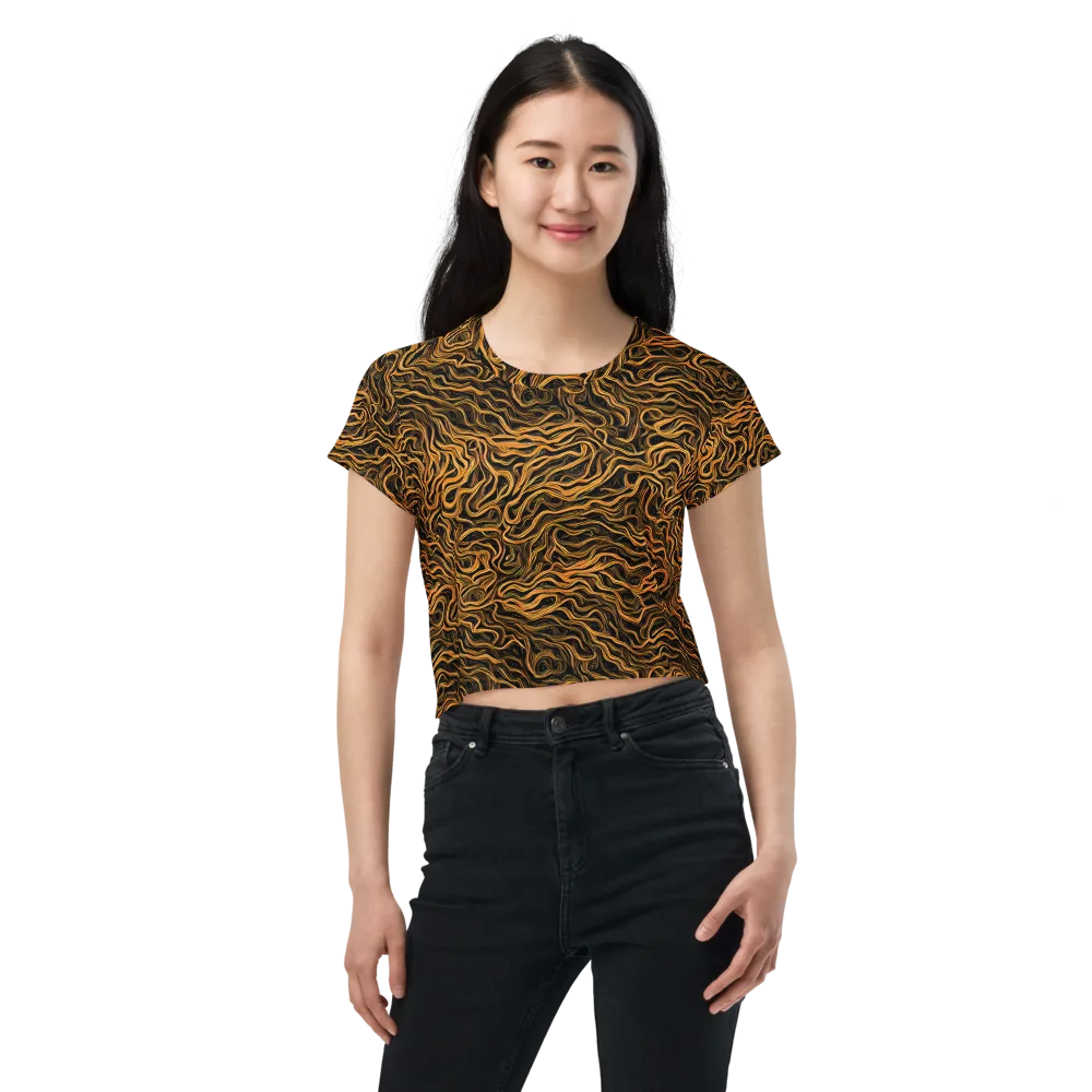 Obsidian Flame on Crop Tee — Front