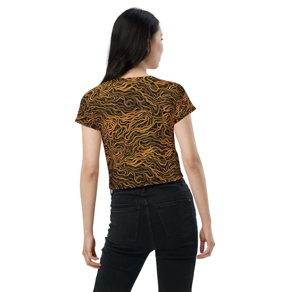 Obsidian Flame on Crop Tee — Back