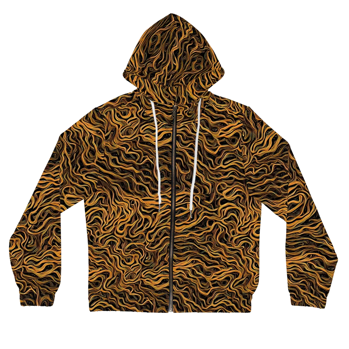 Obsidian Flame on Women's Full-Zip Hoodie — Front