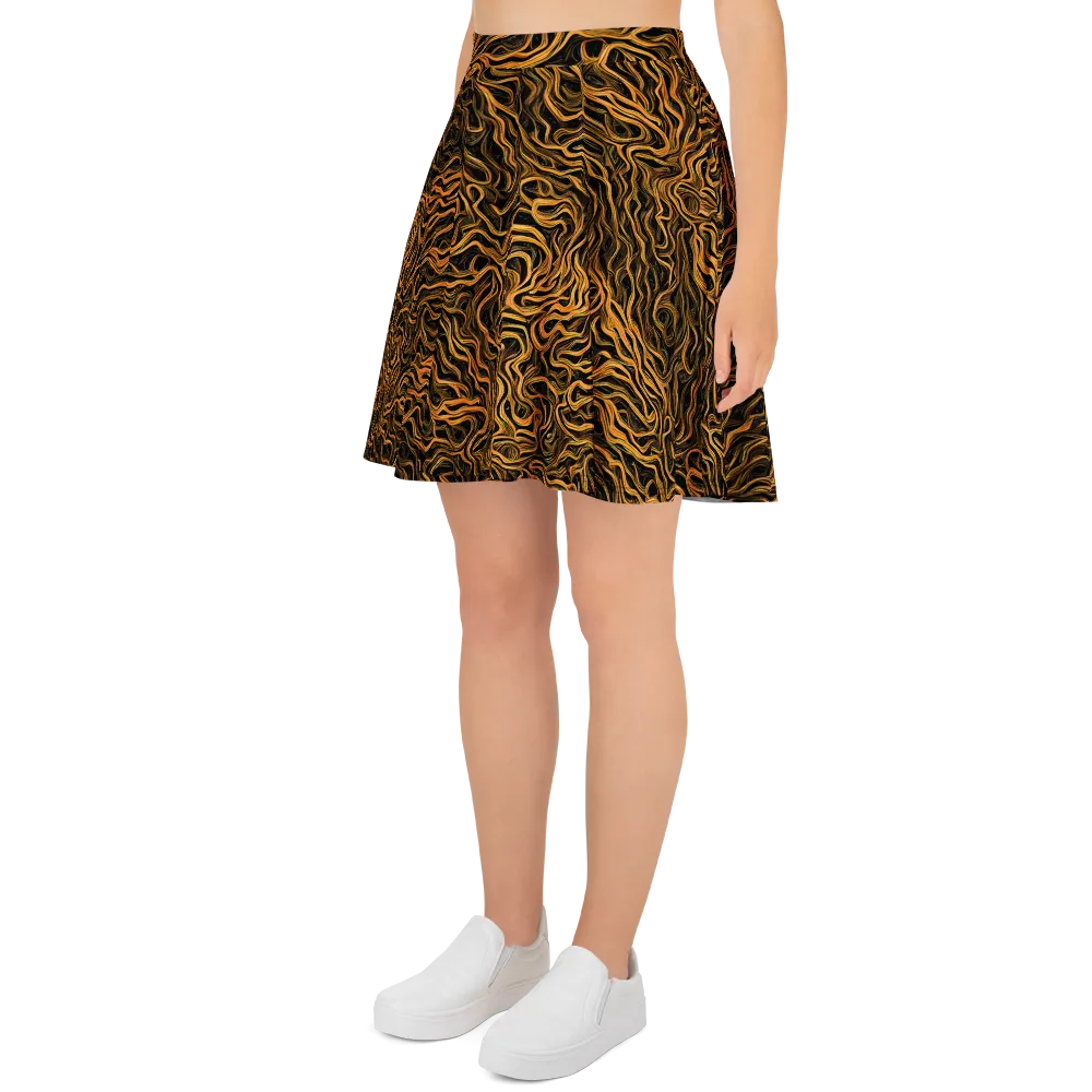 Obsidian Flame on Skater Skirt — Left