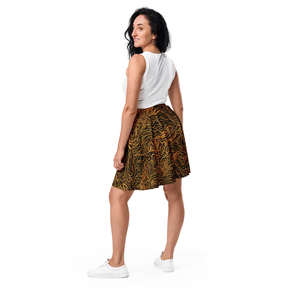 Obsidian Flame on Skater Skirt — Back