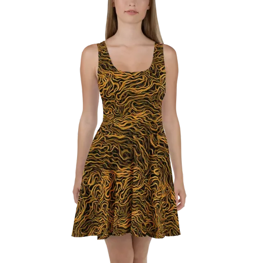 Obsidian Flame on a Skater Dress