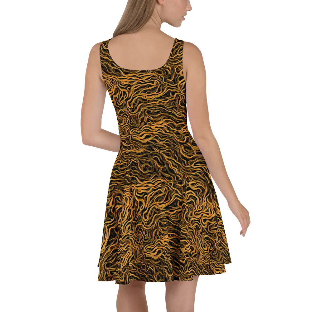 Obsidian Flame on Skater Dress — Back