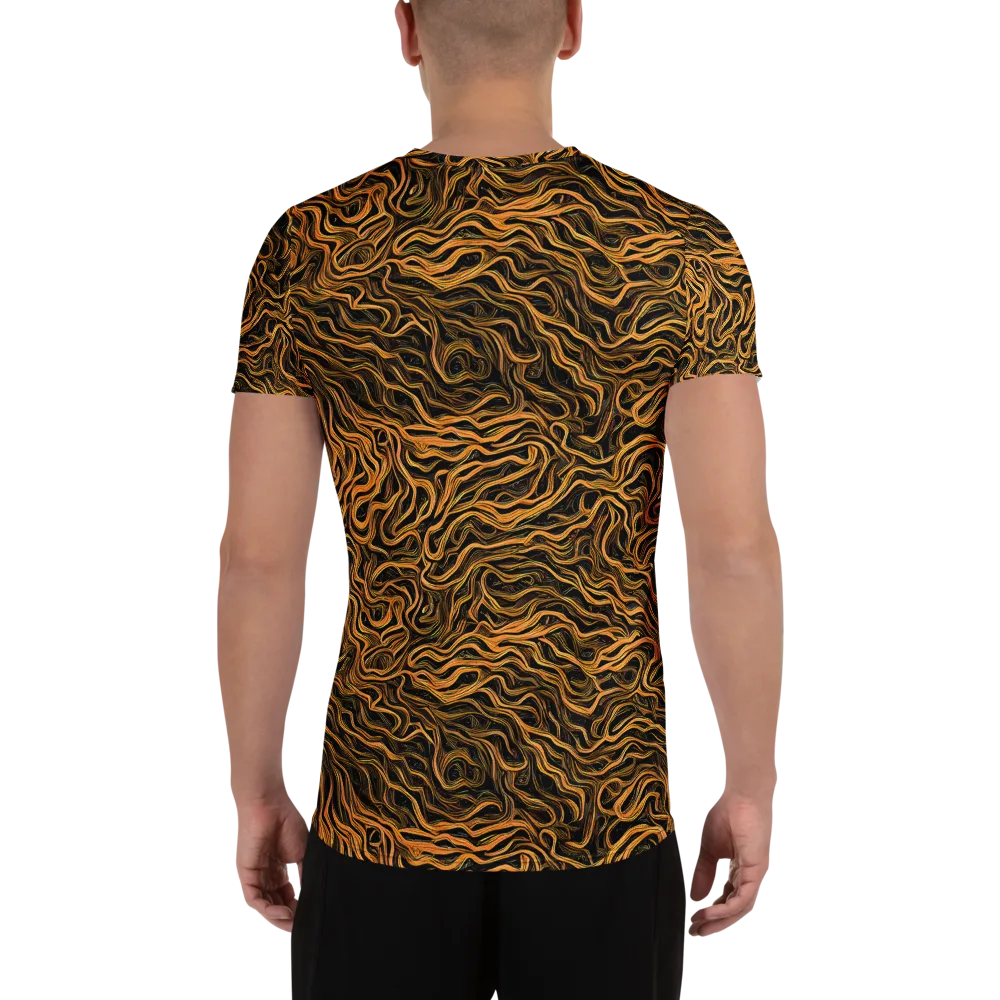 Obsidian Flame on Men's Athletic T-Shirt — Back