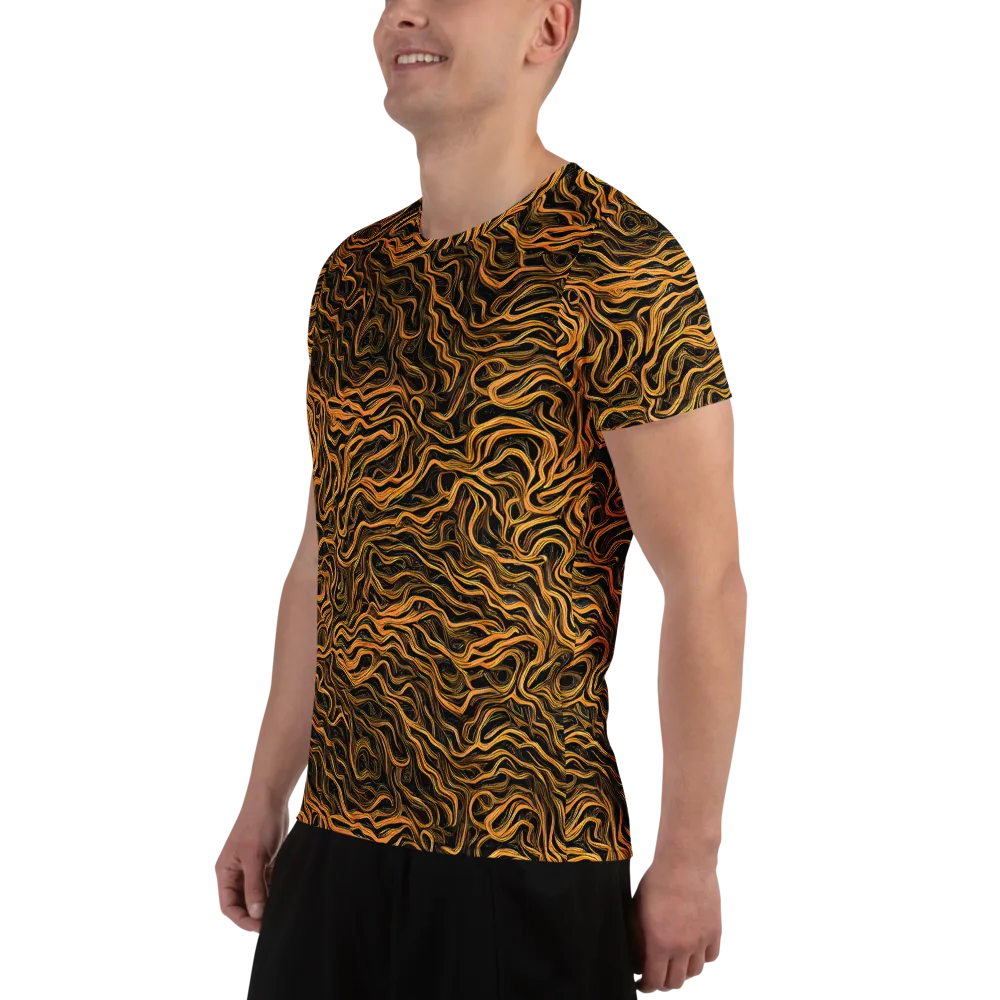 Obsidian Flame on Men's Athletic T-Shirt — Left