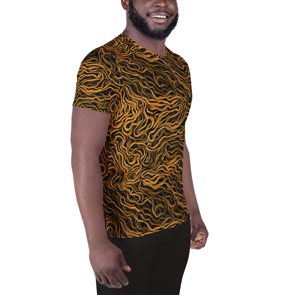 Obsidian Flame on Men's Athletic T-Shirt — Right