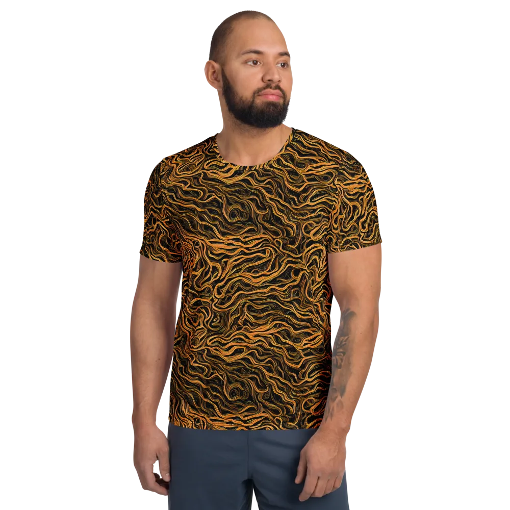 Obsidian Flame on Men's Athletic T-Shirt — Front