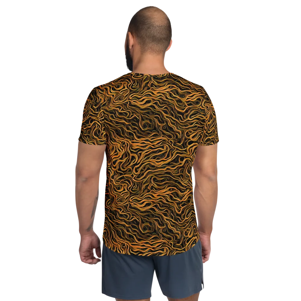 Obsidian Flame on Men's Athletic T-Shirt — Back