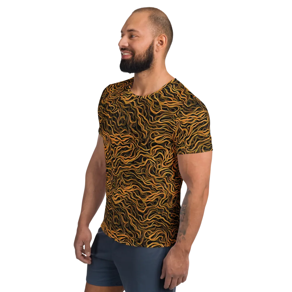 Obsidian Flame on Men's Athletic T-Shirt — Left