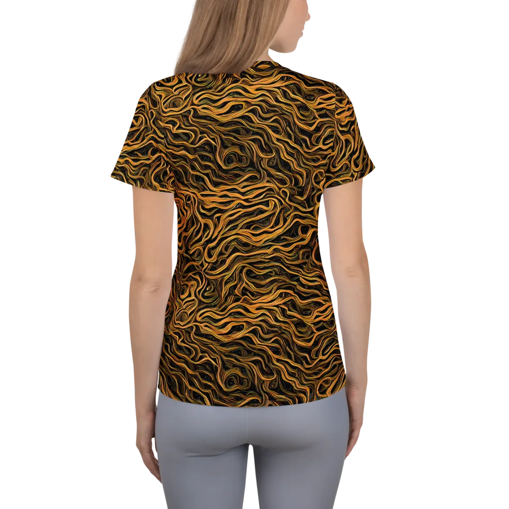 Obsidian Flame on Women's Athletic T-Shirt — Back