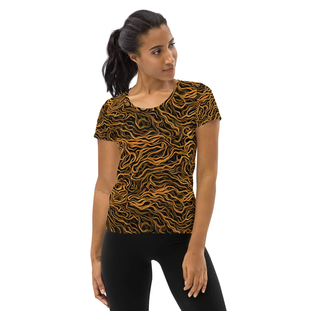 Obsidian Flame on Women's Athletic T-Shirt — Front