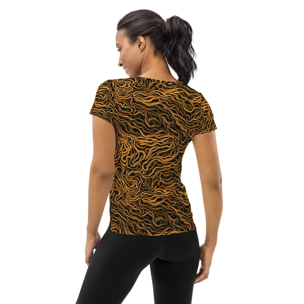 Obsidian Flame on Women's Athletic T-Shirt — Back