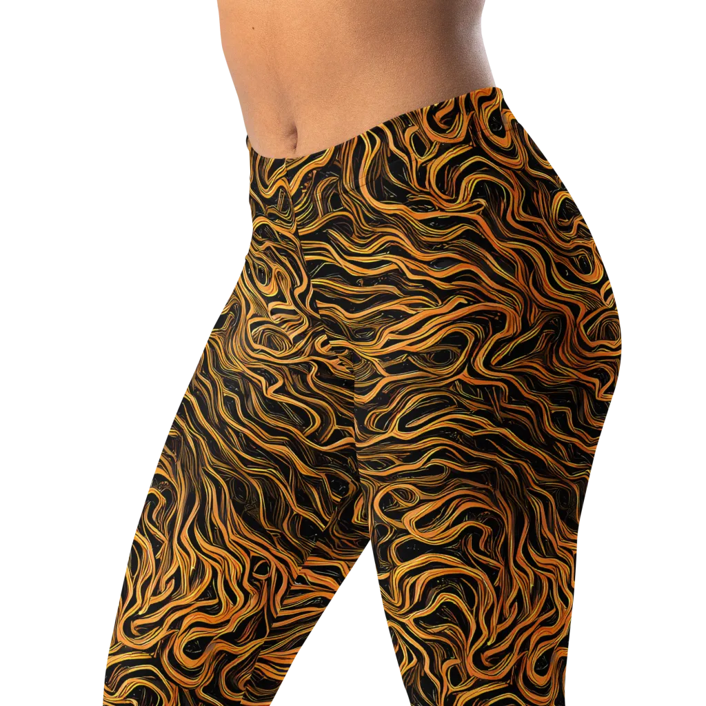 Obsidian Flame on Leggings — Left Front