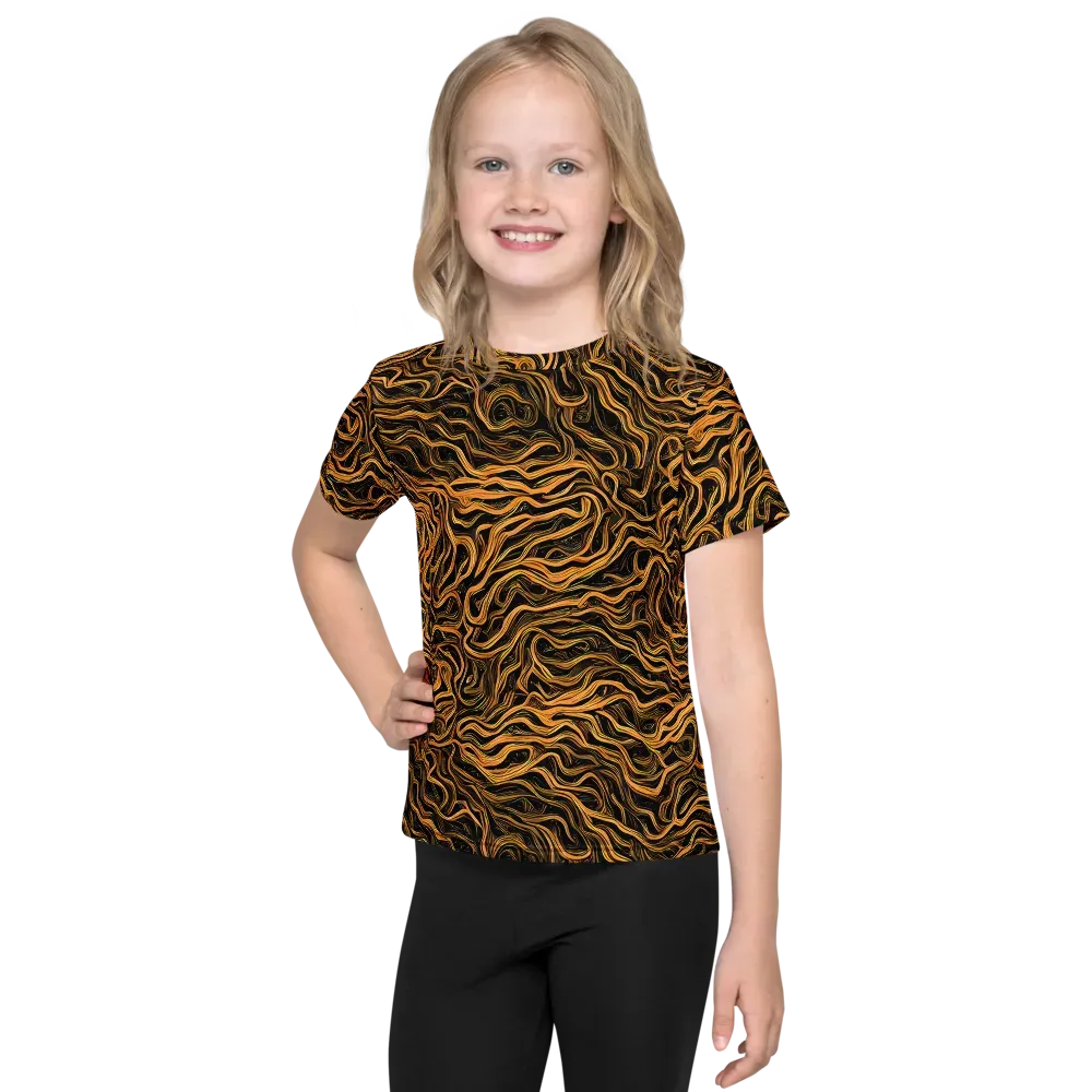 Obsidian Flame on Kids Crew Neck T-Shirt — Front