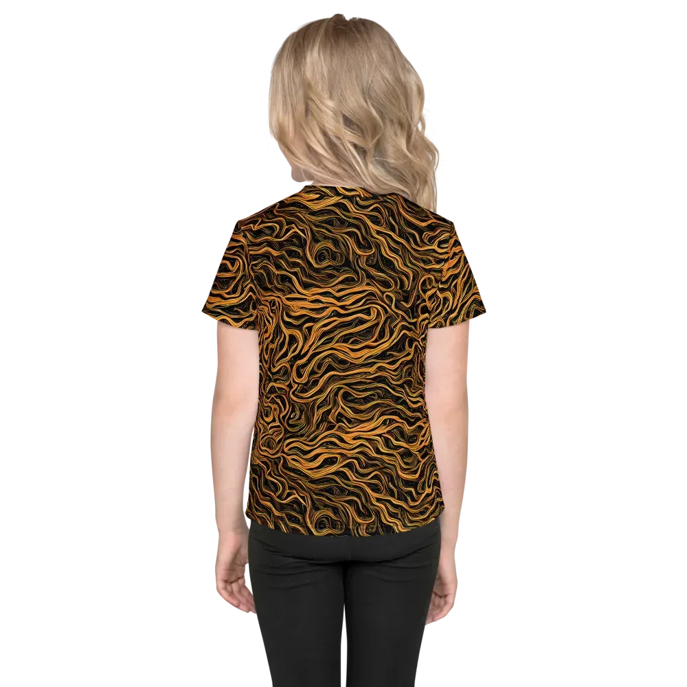 Obsidian Flame on Kids Crew Neck T-Shirt — Back