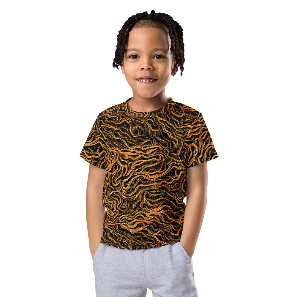 Obsidian Flame on Kids Crew Neck T-Shirt — Front