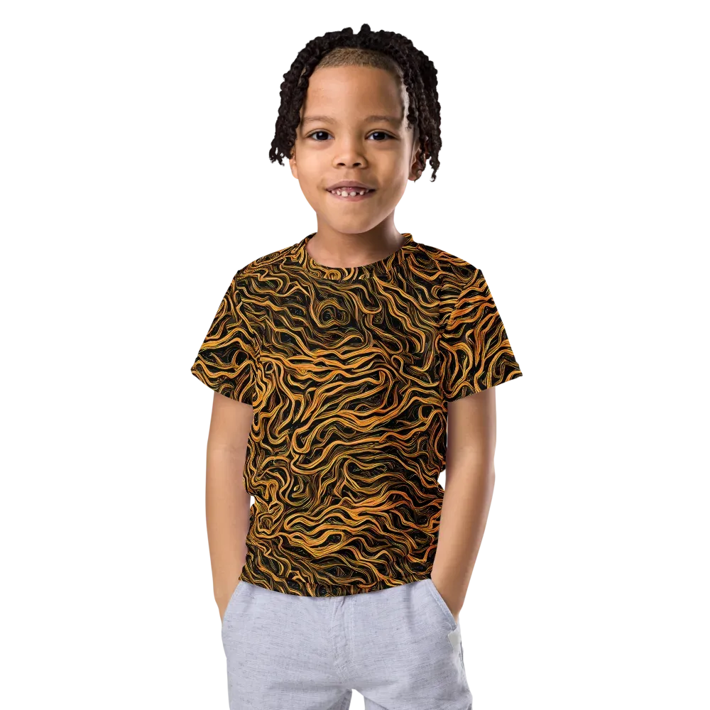 Obsidian Flame on Kids Crew Neck T-Shirt — Front