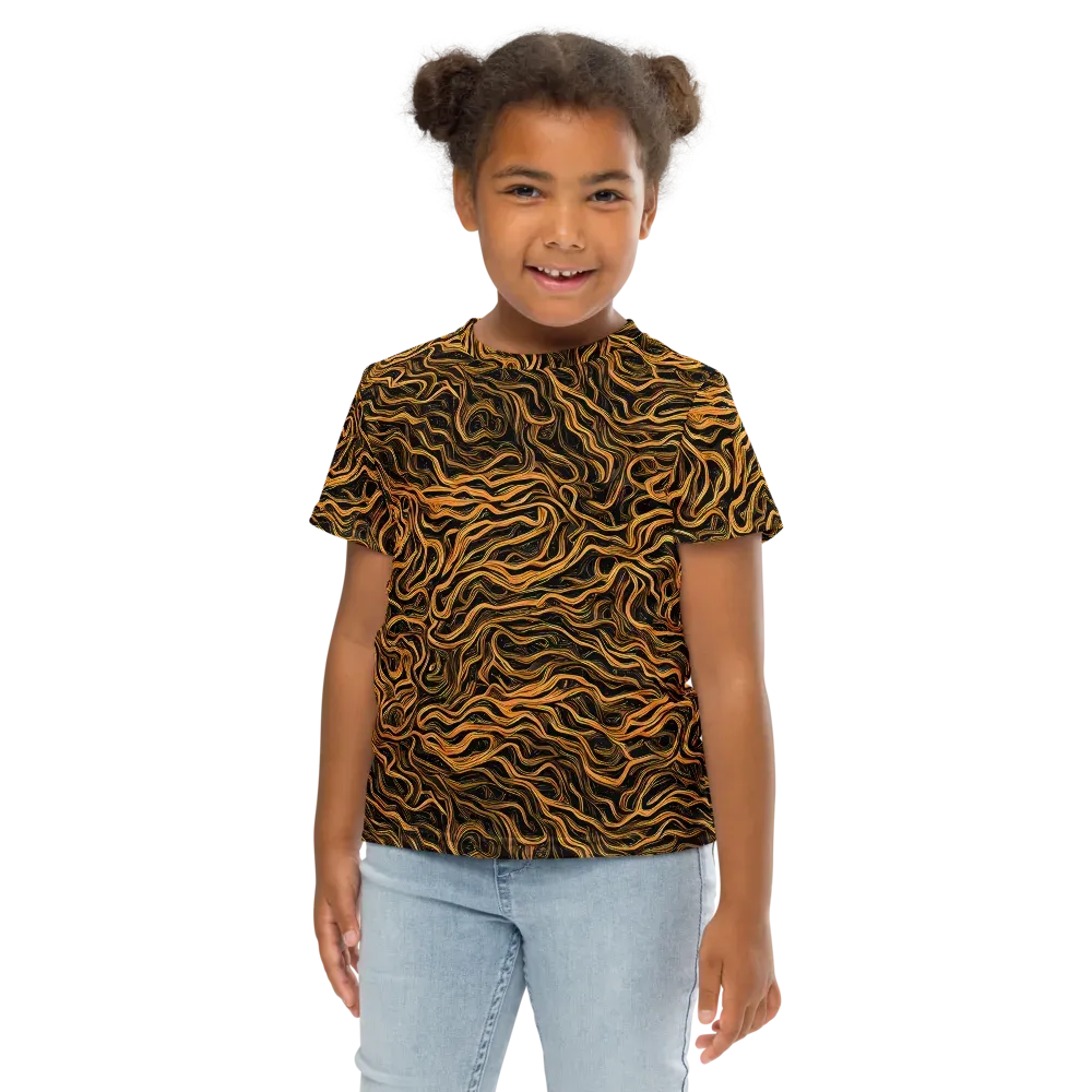 Obsidian Flame on Kids Crew Neck T-Shirt — Front