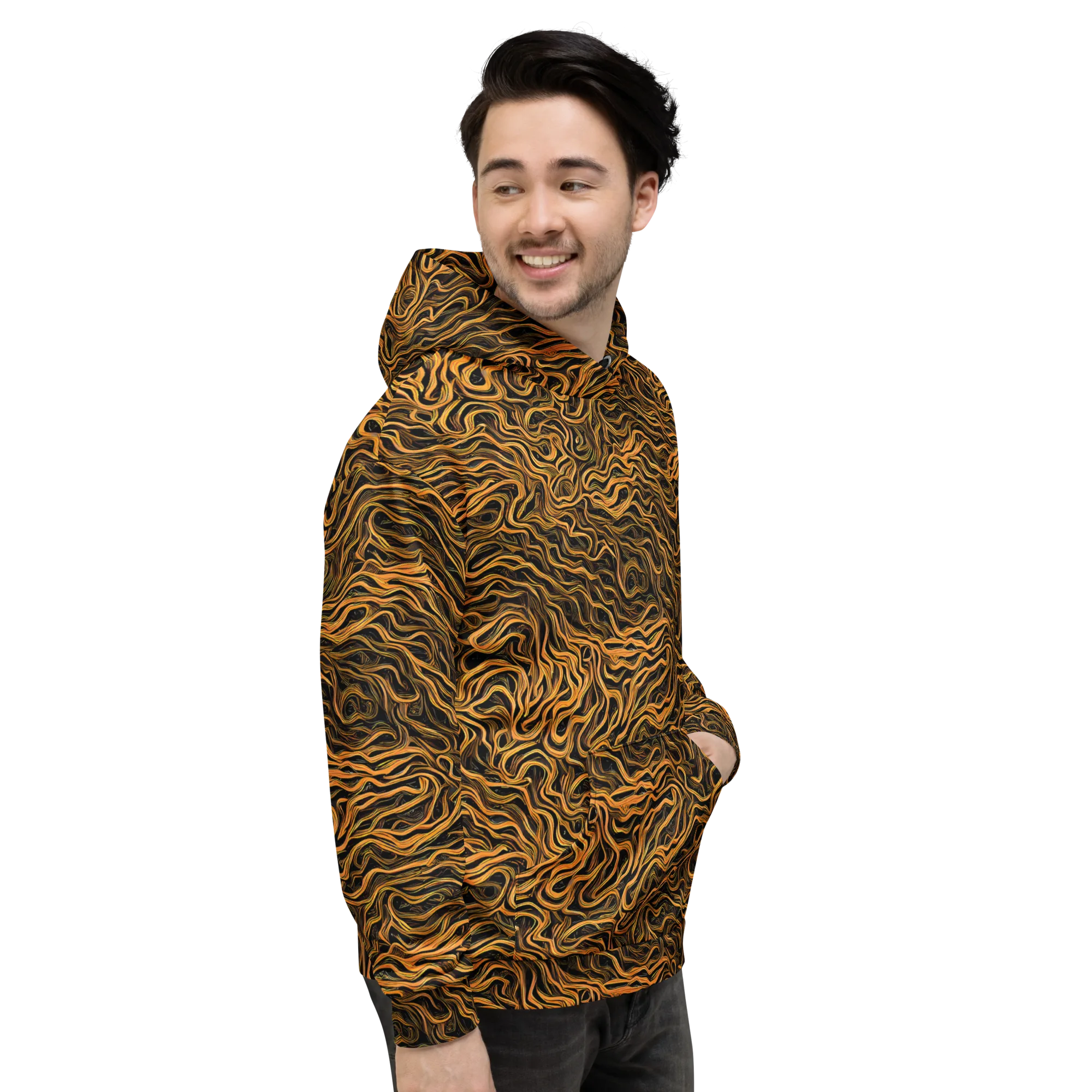 Obsidian Flame on Hoodie — Right