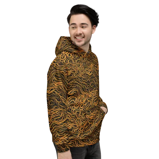Obsidian Flame on a Hoodie
