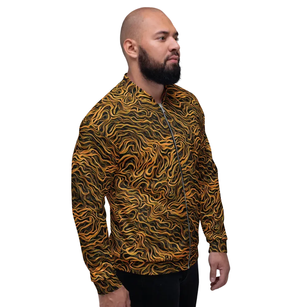 Obsidian Flame on Bomber Jacket — Right