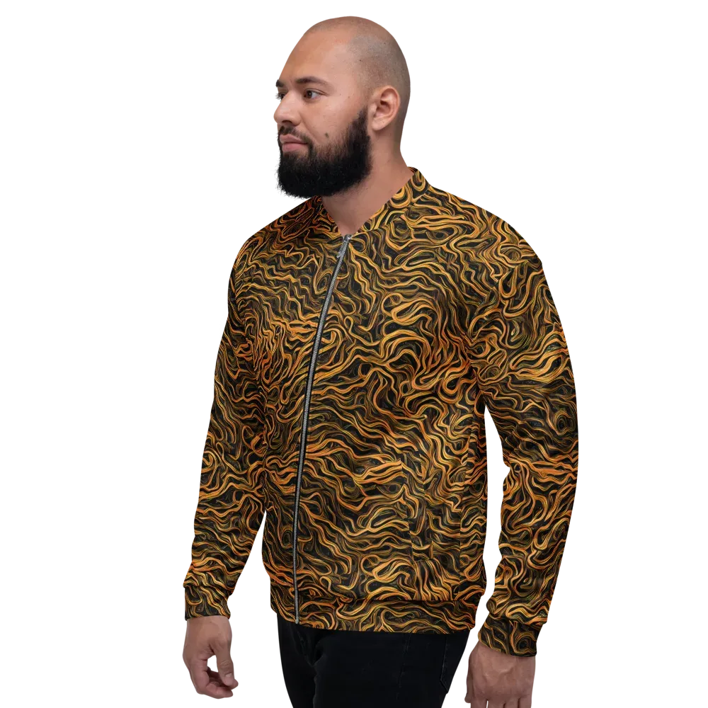 Obsidian Flame on Bomber Jacket — Left