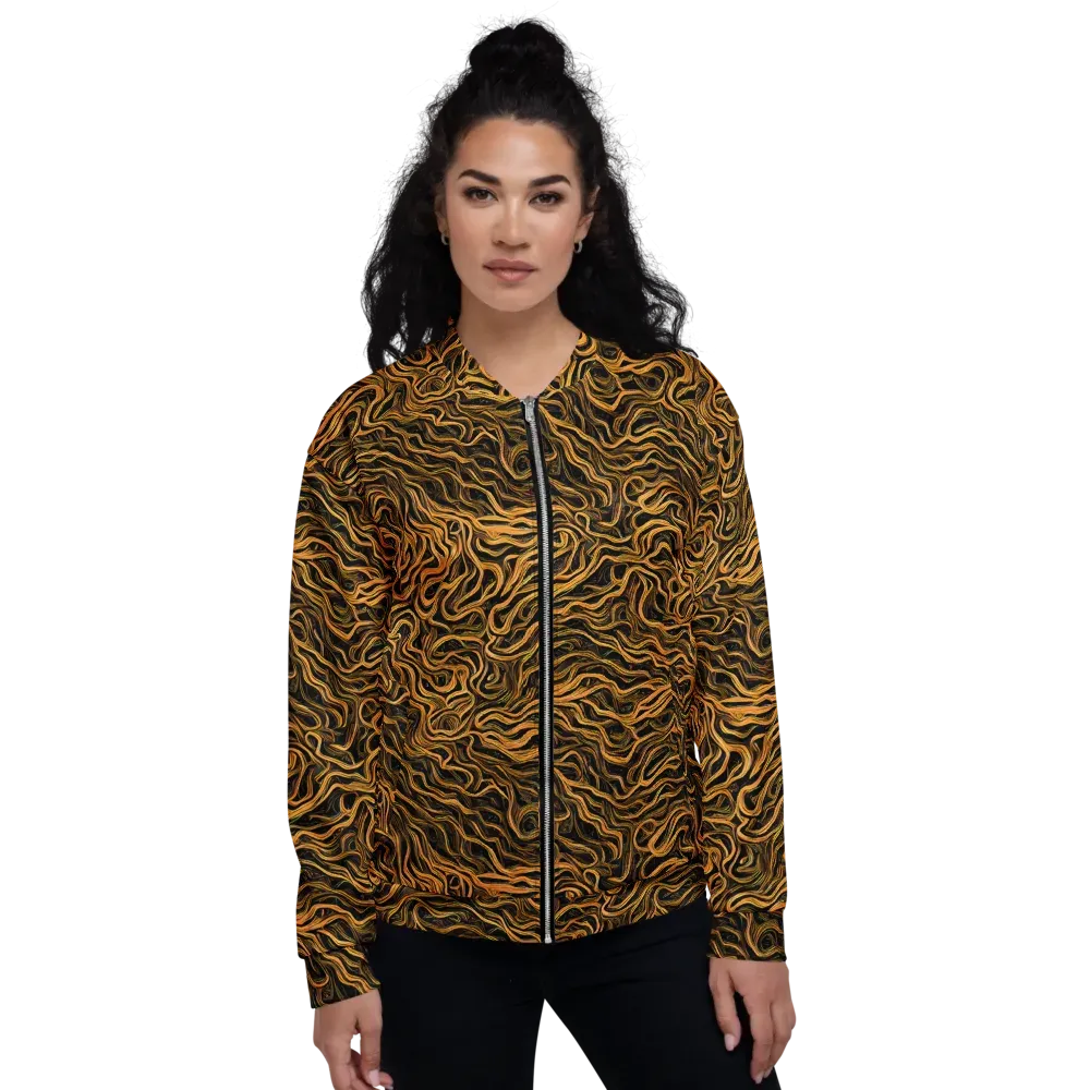 Obsidian Flame on Bomber Jacket — Front