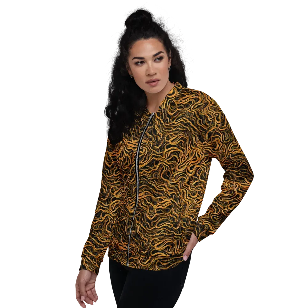 Obsidian Flame on Bomber Jacket — Left