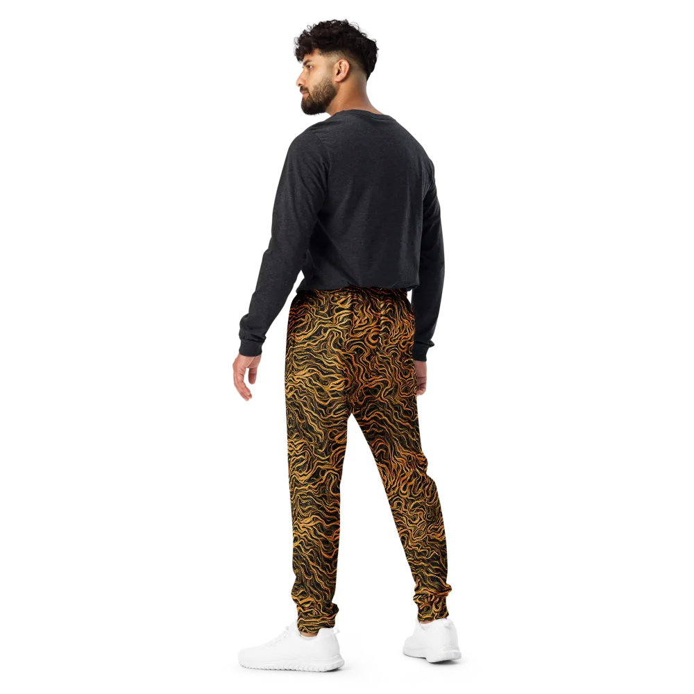 Obsidian Flame on Men's Joggers — Back