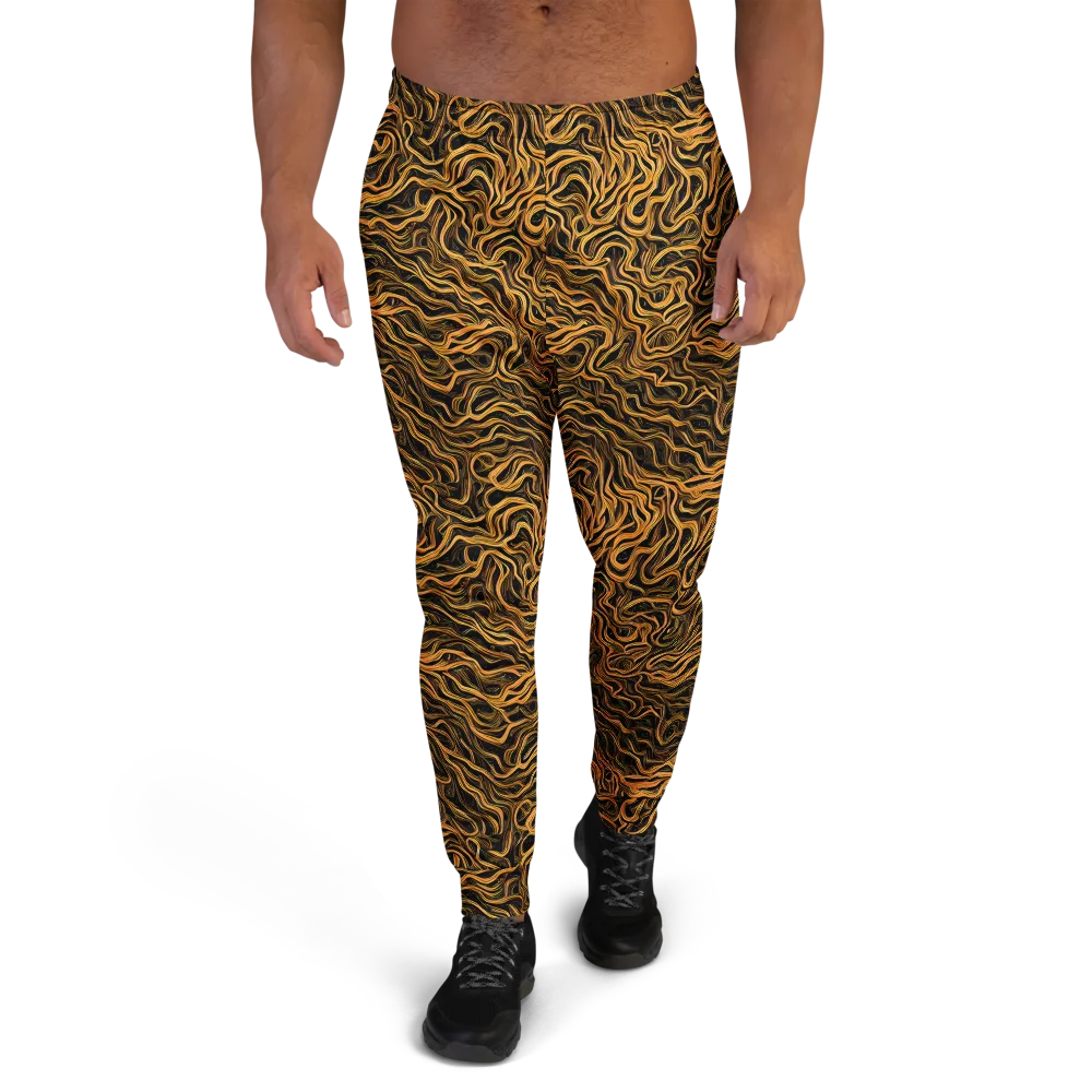 Obsidian Flame on Men's Joggers — Front