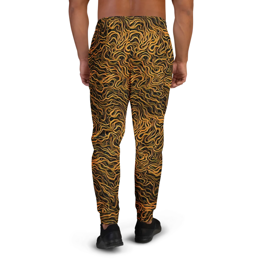 Obsidian Flame on Men's Joggers — Back