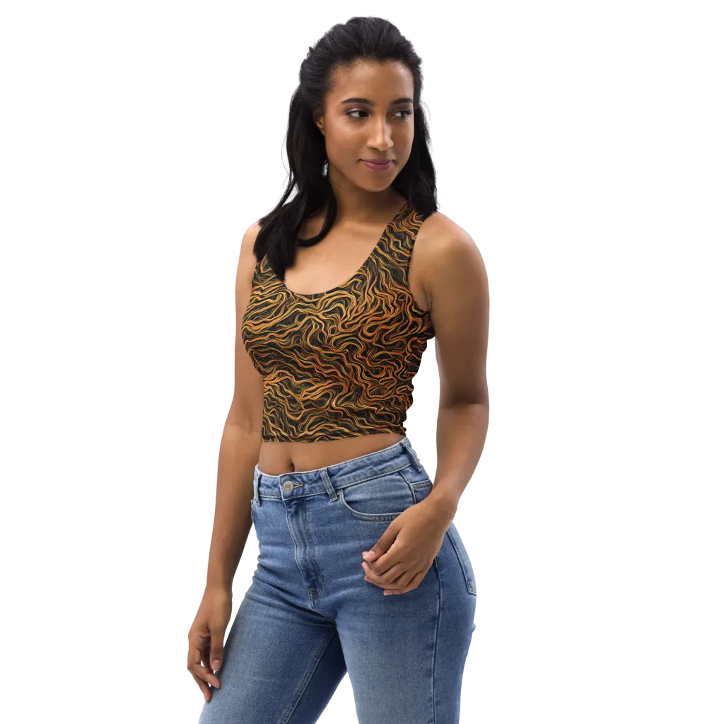 Obsidian Flame on Crop Top — Left Front