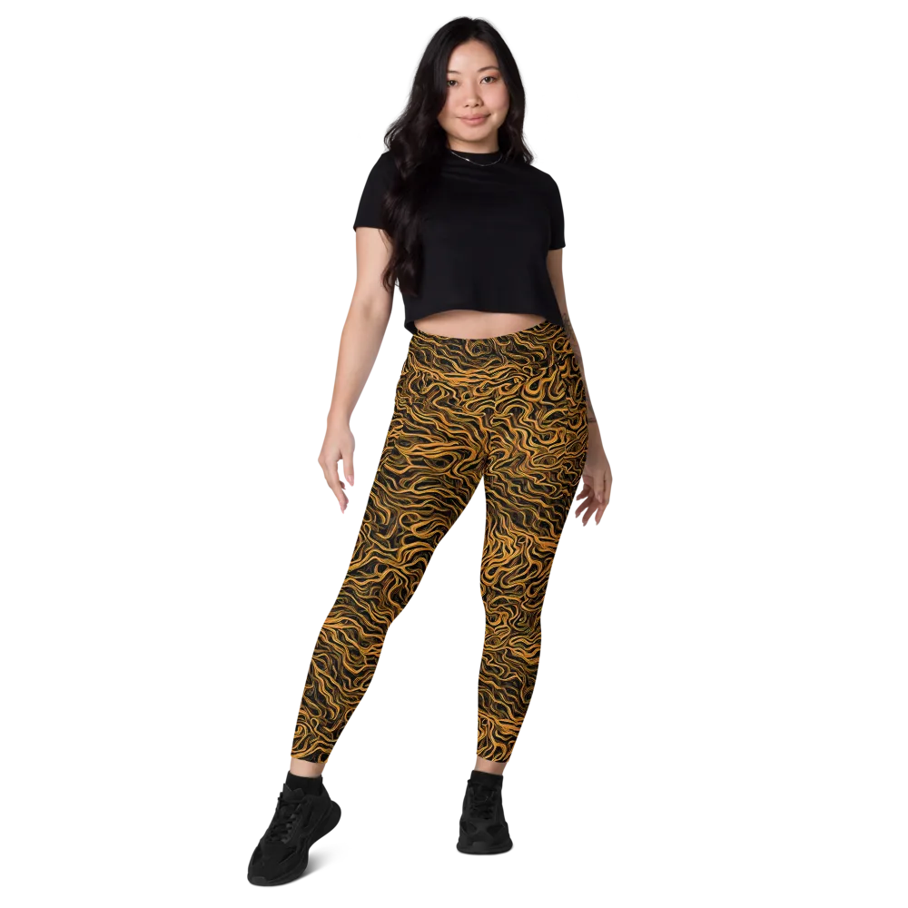 Obsidian Flame on Leggings with Pockets — Front