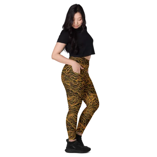 Obsidian Flame on a Leggings with Pockets