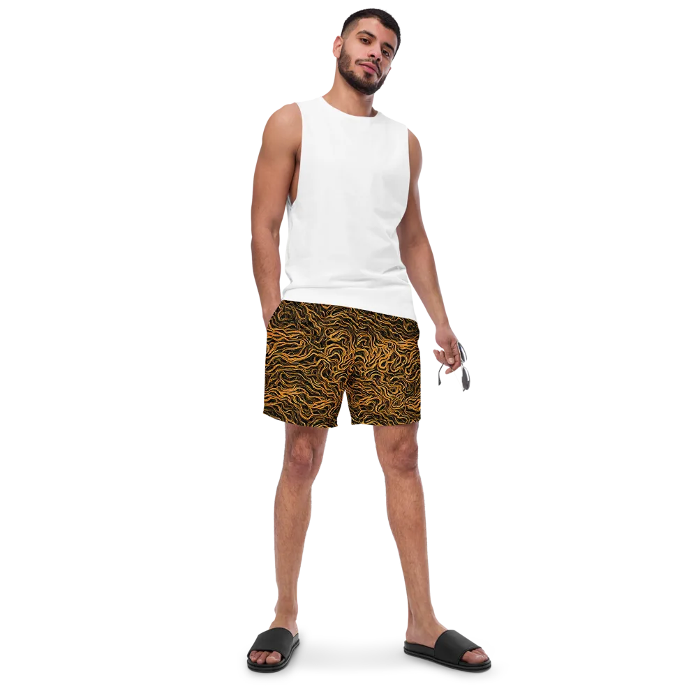 Obsidian Flame on Swim Trunks — Front