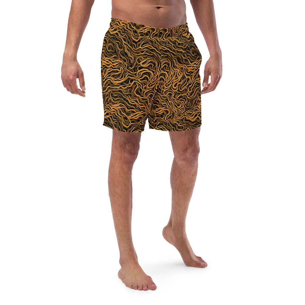 Obsidian Flame on Swim Trunks — Front
