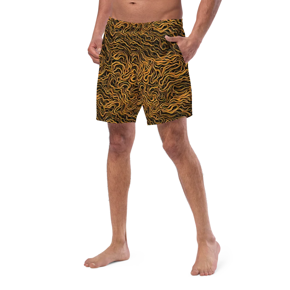 Obsidian Flame on Swim Trunks — Left Front