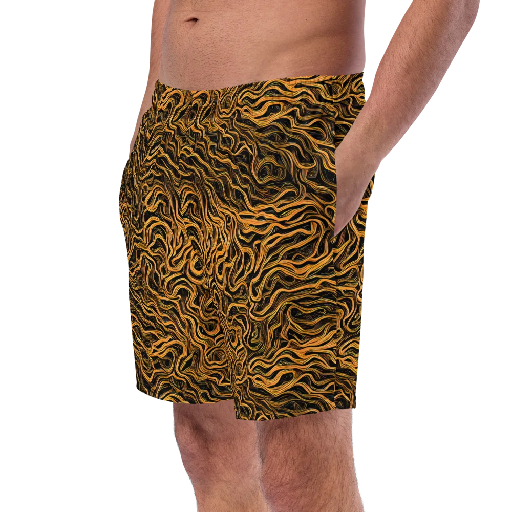 Obsidian Flame on Swim Trunks — Left Front