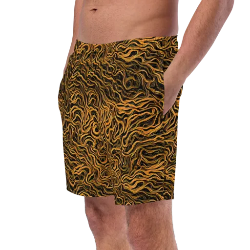 Obsidian Flame on a Swim Trunks