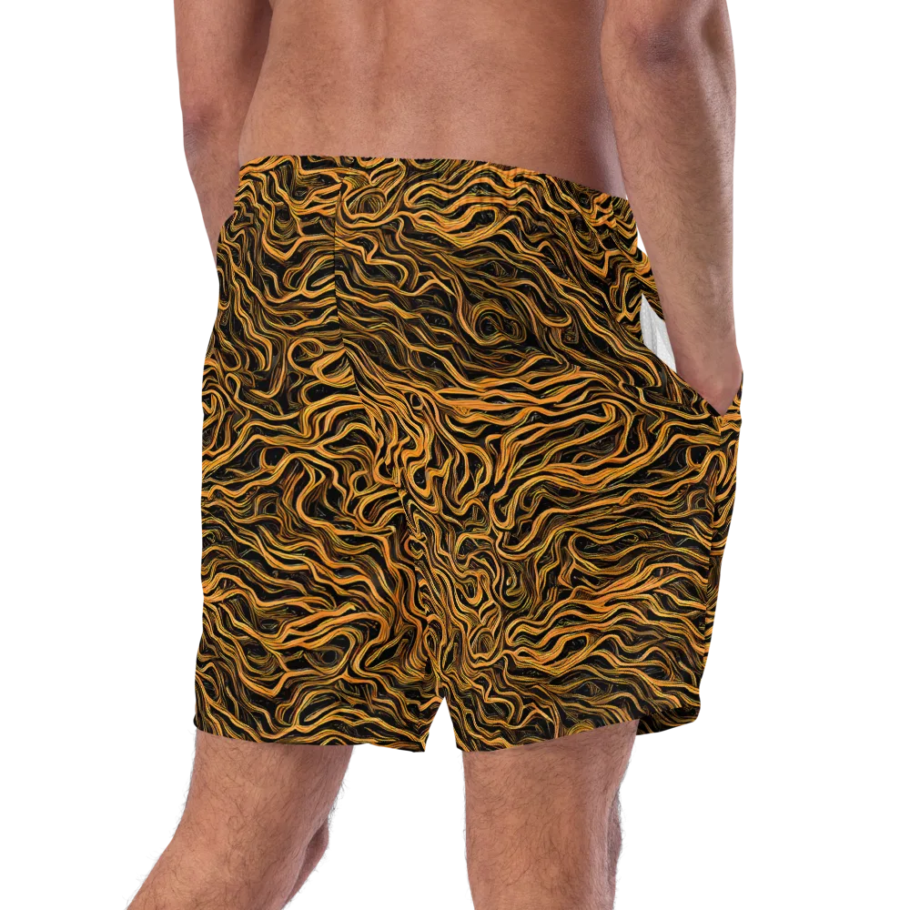 Obsidian Flame on Swim Trunks — Right Back