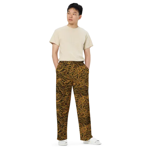 Obsidian Flame on a Wide-Leg Pants